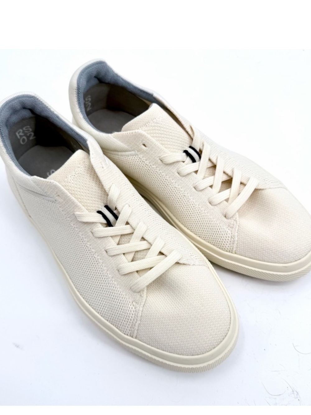 Rothy’s Rothy's women’s 13.5 OR Man Size 12 The Sneaker Bone White Knit Lace Up